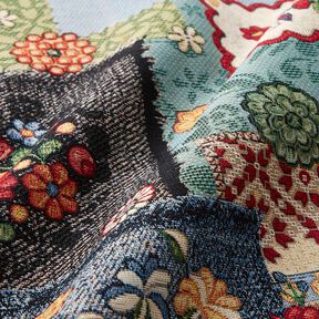 Tkanin dekoracyjna Gobelin patchwork dżinsowy – jasnobeżowy/dżins, 