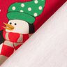 Panel Dzianina dresowa pętelkowa French Terry pingwin w śniegu – czerwień,  thumbnail number 4