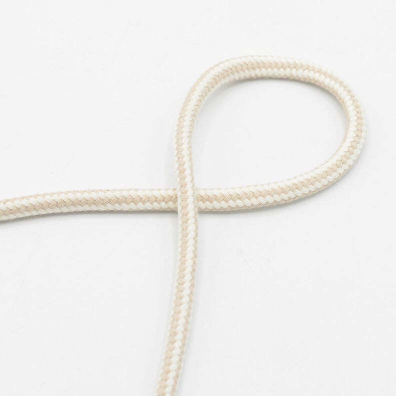 sznurek bawełniany 2-kolorowy [Ø 8 mm] – naturalny,  image number 1