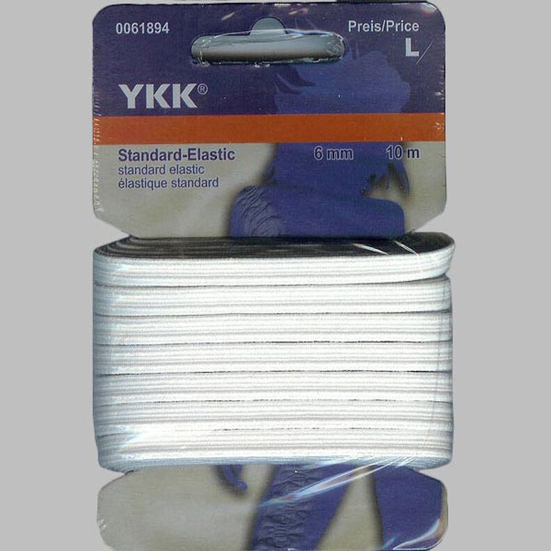 Gumka elastyczna standard [10m] – biel | YKK,  image number 1