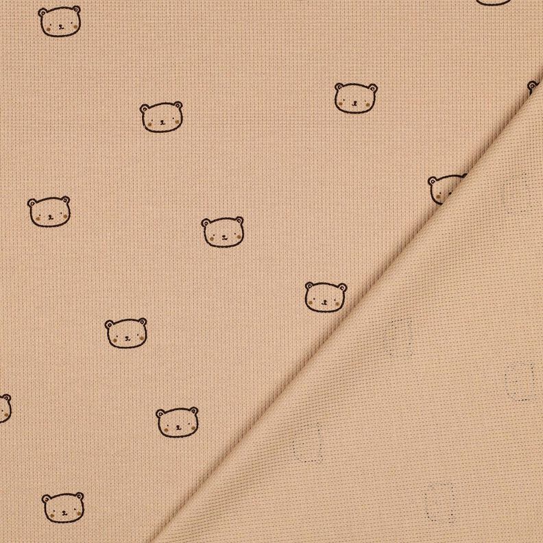 Dżersej wafel niedźwiadki | Poppy Fabrics – ciemny brudny róż/bakłażan, image number 4