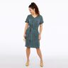 FRAU VIKKI – luźna sukienka z dekoltem w szpic i paskiem, Studio Schnittreif | XS - XXL,  thumbnail number 4