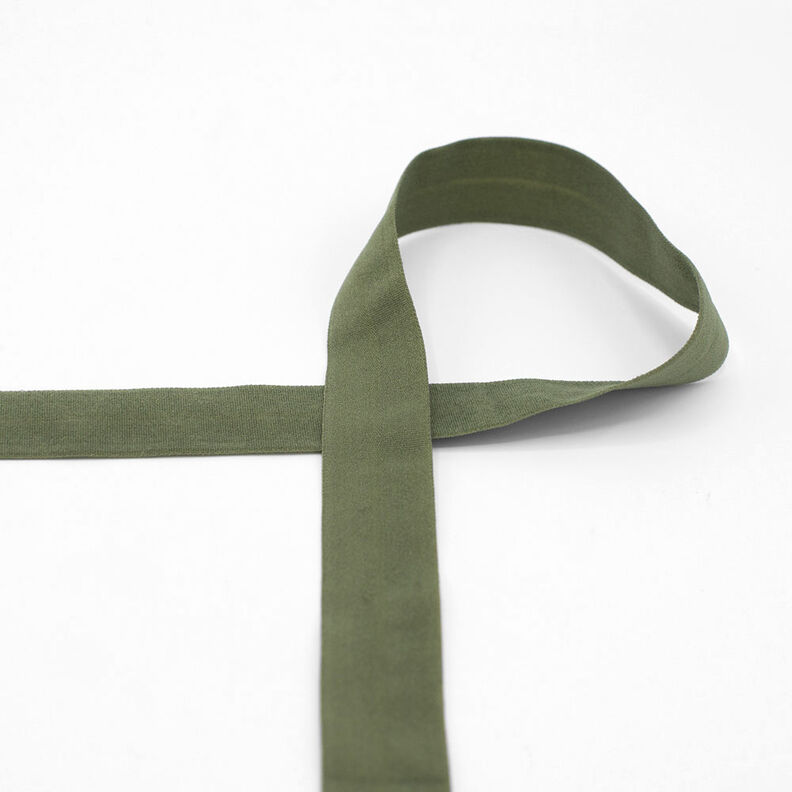 Lamówka elastyczna (guma łamana) matowa [20 mm] – khaki,  image number 1