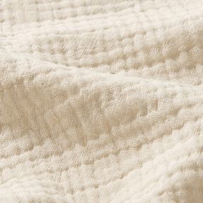 Muślin / Tkanina double crinkle Mieszanka lnu Uni  – naturalny, 