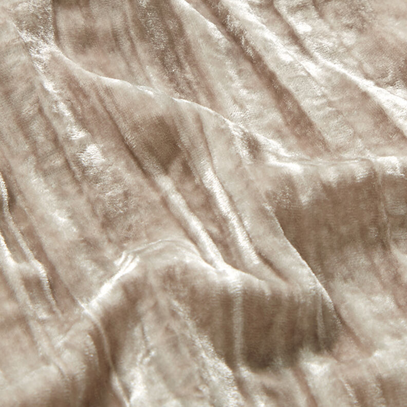 Aksamit elastyczny z zagnieceniami, jednokol. – ciemny szarobrązowy,  image number 2