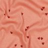 Dżersej prążkowany rozproszone serca | Poppy Fabrics – łosoś/ciemnoczerwony,  thumbnail number 2