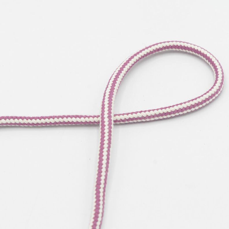 sznurek bawełniany 2-kolorowy [Ø 8 mm] – ciemny brudny róż,  image number 1