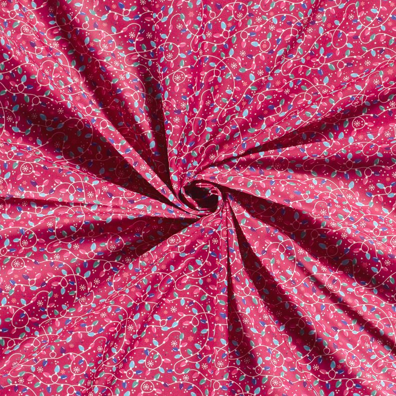 Tkanina bawełniana Popelina łańcuch świetlny – purpura/jasnoniebieski,  image number 3