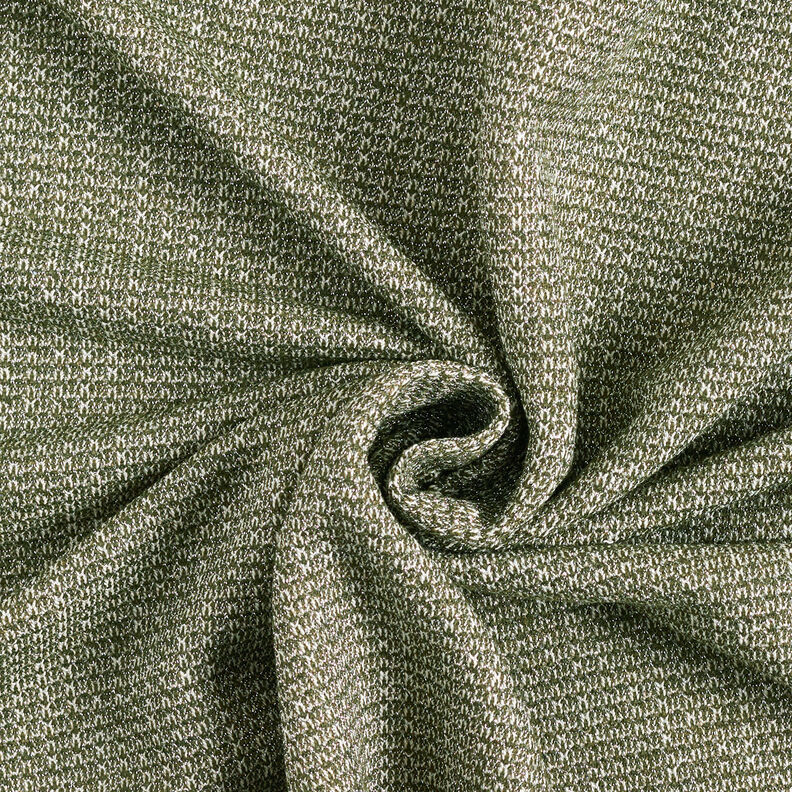 French Terry z brokatem – khaki,  image number 4