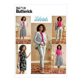 Marynarka/Top/Spodnie/Sukienka /Spódnica , Butterick 6718 | 40-48, 