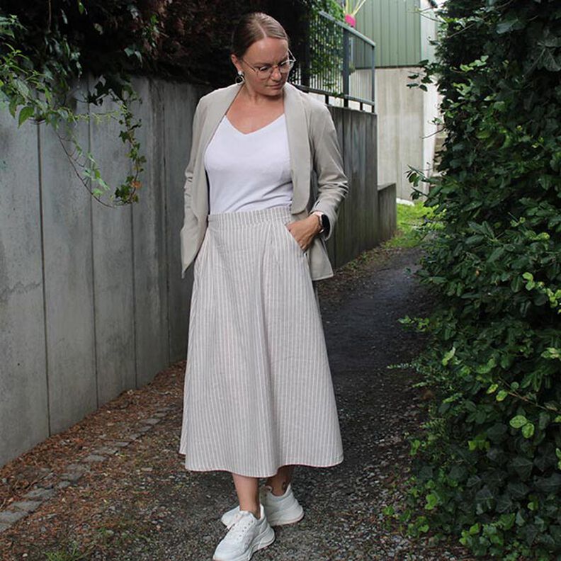 FRAU CARRY – szeroka spódnica z gumką z tyłu, Studio Schnittreif | XS - XXL,  image number 4