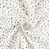 Dżersej bawełniany w nieregularne kropki – biel,  thumbnail number 3