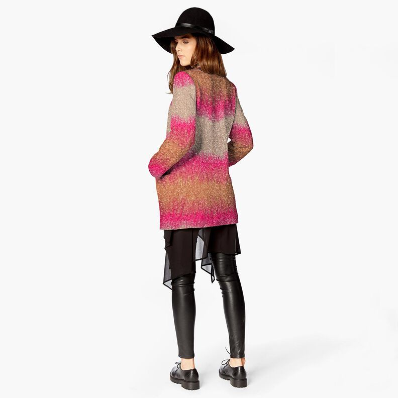 Tkanina płaszczowa Dzianina bouclé gradient – nerkowiec/pink, image number 5