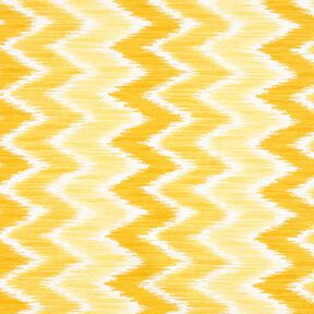 Bawełna powlekana – nadruk ikat – żółć/biel, 