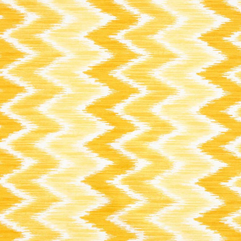Bawełna powlekana – nadruk ikat – żółć/biel,  image number 1