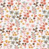 Tkanina bawełniana kreton Filigranowe kwiatki – pomarańcza/biel,  thumbnail number 1