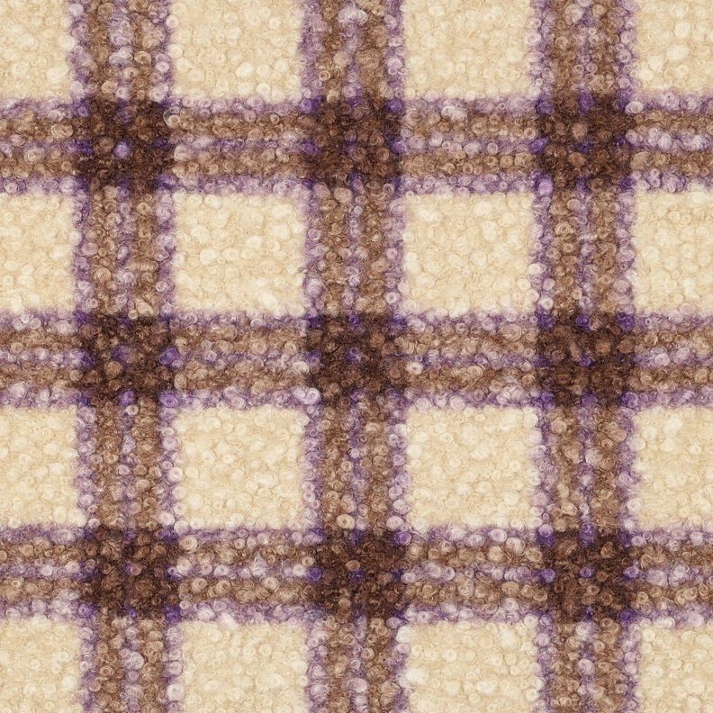 Dzianina bouclé Kratka – zieleń/mleczna biel, image number 1