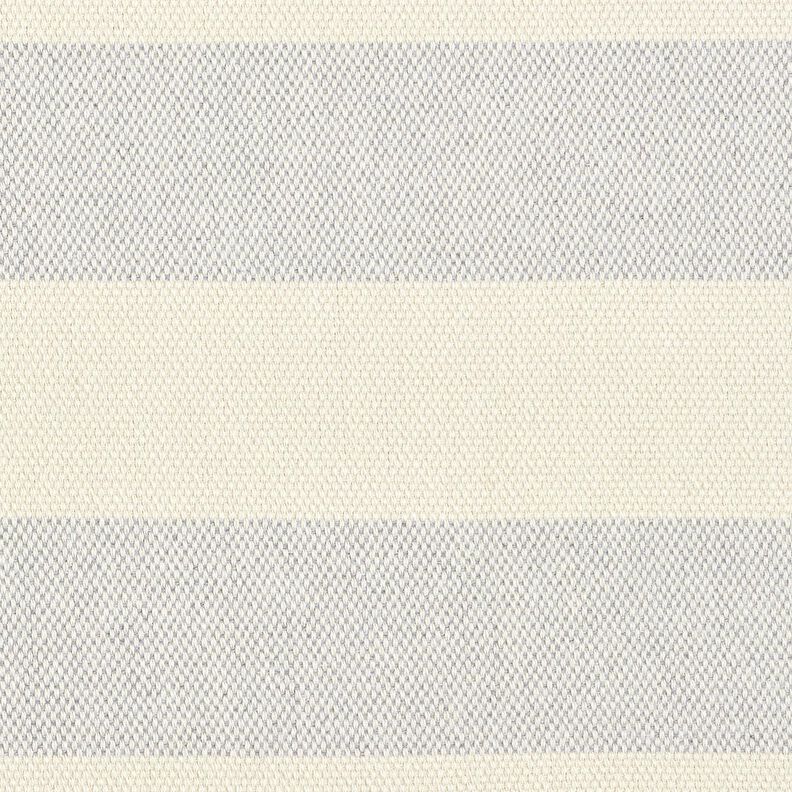 Tkanin dekoracyjna Panama szerokie paski &ndash; srebrnoszary/jasnobeżowy,  image number 1