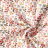 Tkanina bawełniana kreton Filigranowe kwiatki – pomarańcza/biel,  thumbnail number 3