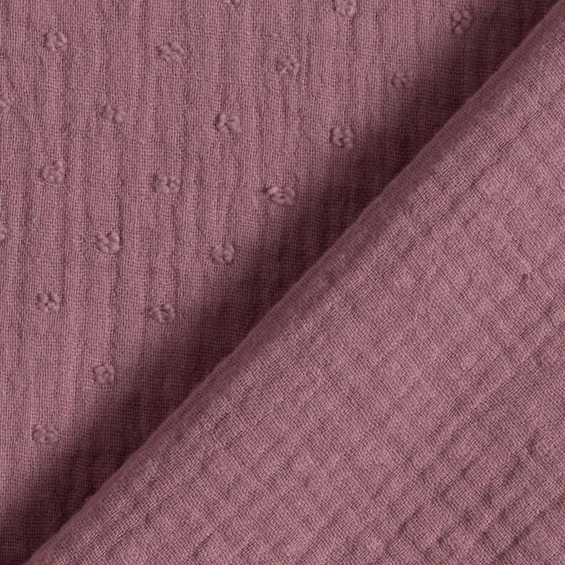 Muślin / Tkanina double crinkle dobby – jasny jagodowy,  image number 4