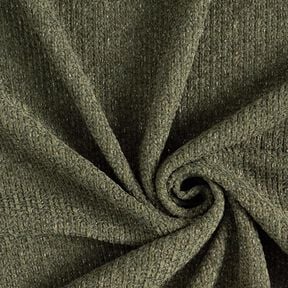 Szenila Dzianina żakardowa połysk – ciemna pinia/srebrny metaliczny, 