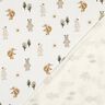 Dżersej bawełniany zwierzęta w lesie nadruk cyfrowy | Poppy Fabrics – kość słoniowa/zawilec,  thumbnail number 4