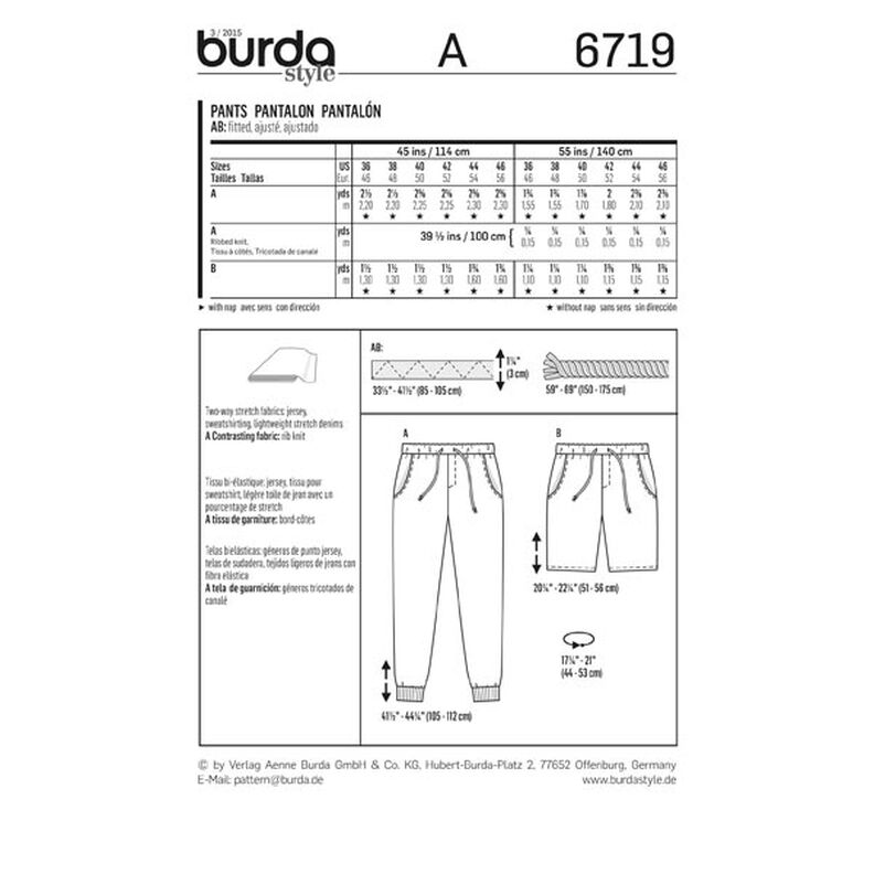 Spodnie, Burda 6719,  image number 6