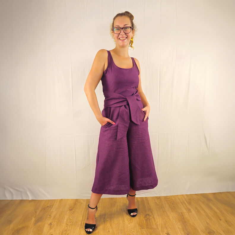 Lekka mieszanka lnu, wstępnie uprana – merlot, image number 7