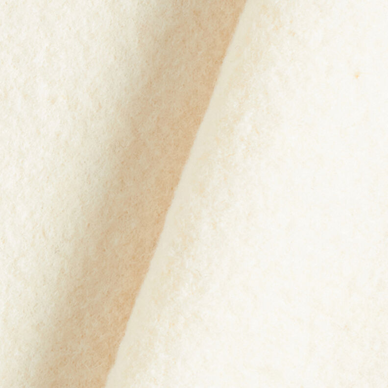 Wełniany loden spilśniany – mleczna biel,  image number 3