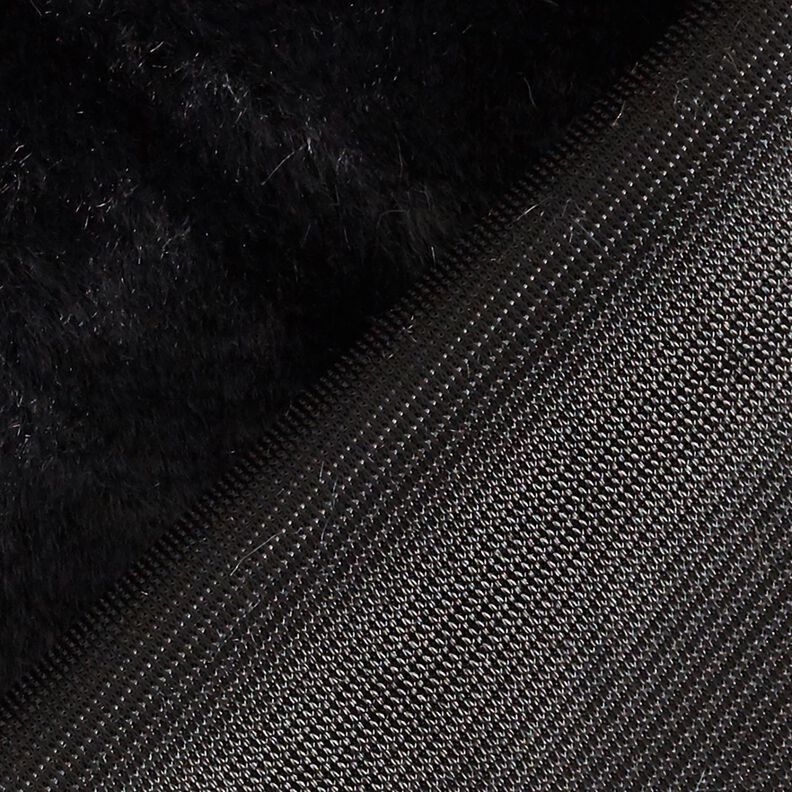 wysokiej jakości, jednokolorowe sztuczne futro – czerń,  image number 3