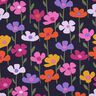Dzianina dresowa pętelkowa French Terry kolorowe kwiaty | Poppy Fabrics – granat,  thumbnail number 1