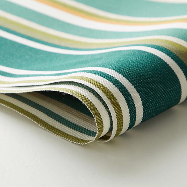 Tkanina na markizy mieszane paski – zielony jodłowy/mleczna biel,  image number 6
