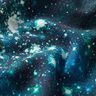 Dżersej bawełniany wszechświat nadruk cyfrowy – granat,  thumbnail number 2