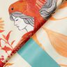Panel satynowy w ptaki i wróżki | Katia Fabrics – błękit morski/krem,  thumbnail number 4