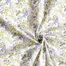 Woal bawełniany ze wzorem millefleur – biel/liliowy,  thumbnail number 3