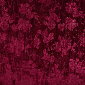 Gnieciony aksamit z chryzantemą – bordo, 