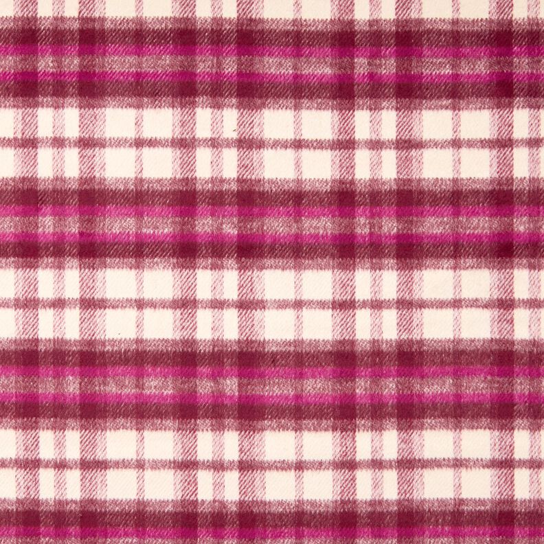 Tkanina płaszczowa Mieszanka wełniana drapana – bordo/purpura,  image number 1