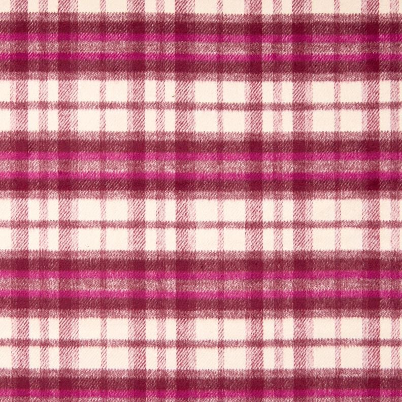 Tkanina płaszczowa Mieszanka wełniana drapana – bordo/purpura, image number 1