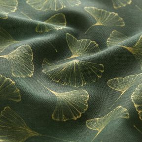 Tkanin dekoracyjna Half panama miłorząb japoński – ciemna pinia, 