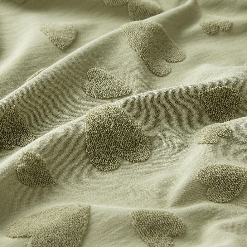 Dzianina frotte serca – greige, image number 2