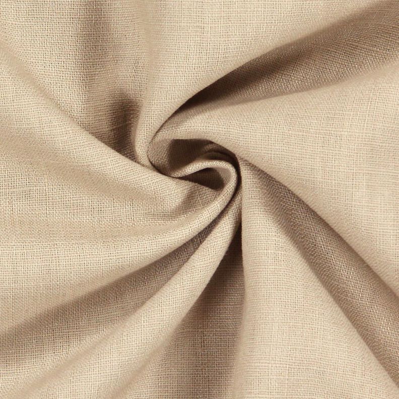 Tkanina lniana mieszanka ramii, średnia – migdałowy,  image number 3