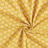 Dżersej bawełniany w 
błyszczące kwiaty – żółty curry,  thumbnail number 3
