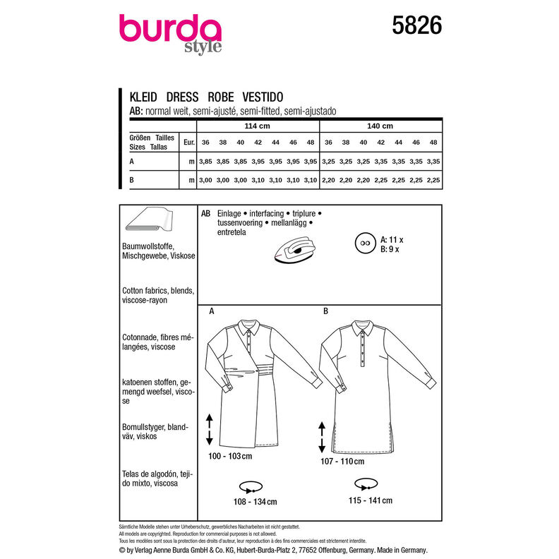 Sukienka | Burda 5826 | 36-48,  image number 9