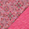 Tkanina pikowana Materiał dwustronny romby | Poppy Fabrics – intensywny róż/zielony jodłowy,  thumbnail number 1