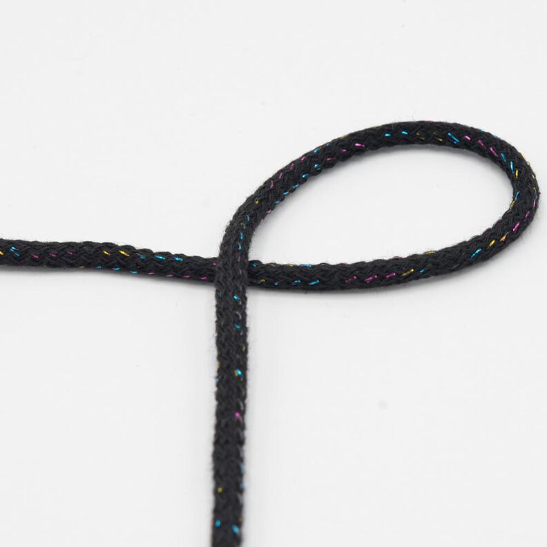 sznurek bawełniany Lureks [Ø 5 mm] – czerń,  image number 1