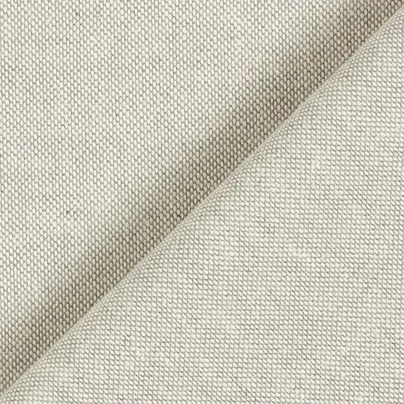 Tkanina dekoracyjna half panama chambray z recyklingu – srebrnoszary/naturalny | Resztka 80cm,  image number 3