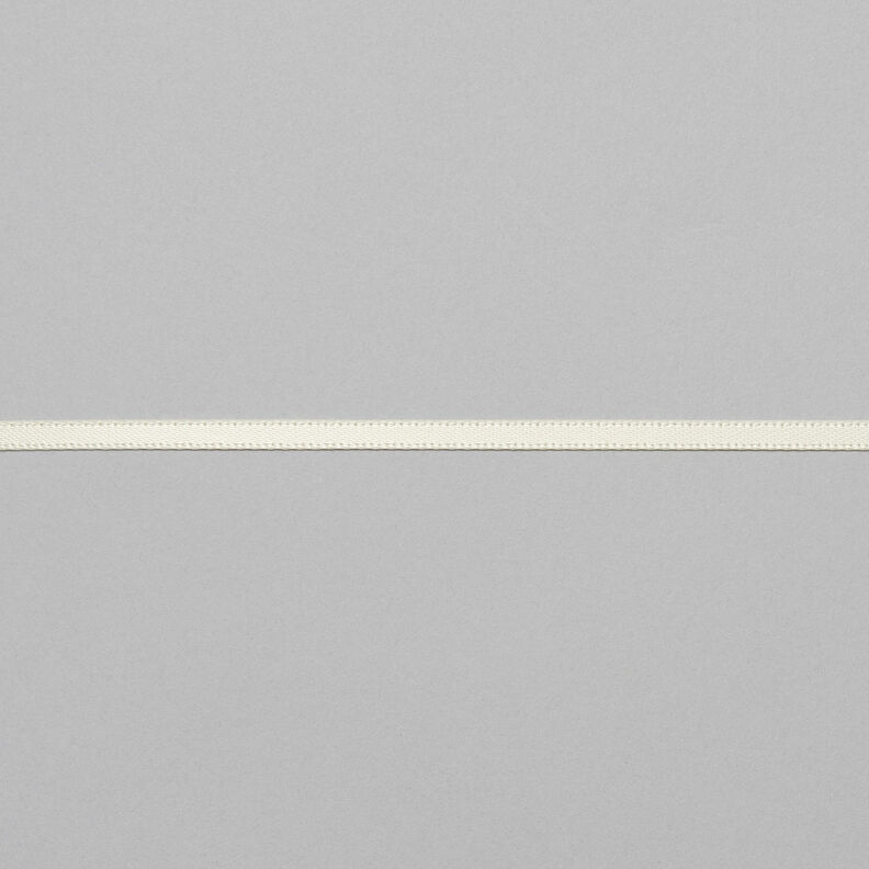 taśma satynowa [3 mm] – mleczna biel,  image number 1