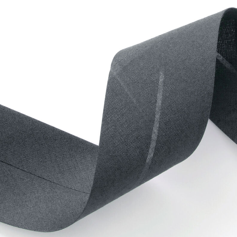 Taśma skośna Polycotton [50 mm] – ciemnoszary,  image number 2