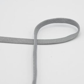 płaski sznurek Bluza z kapturem Lureks [8 mm] – szary słoniowy/srebrny metaliczny, 