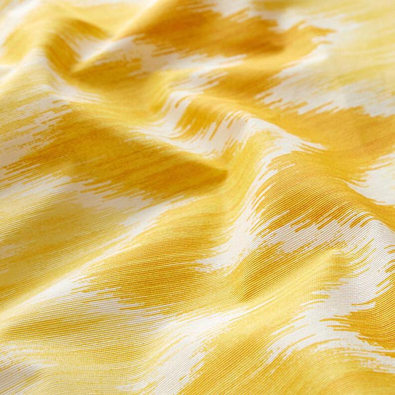 Bawełna powlekana – nadruk ikat – żółć/biel,  image number 2